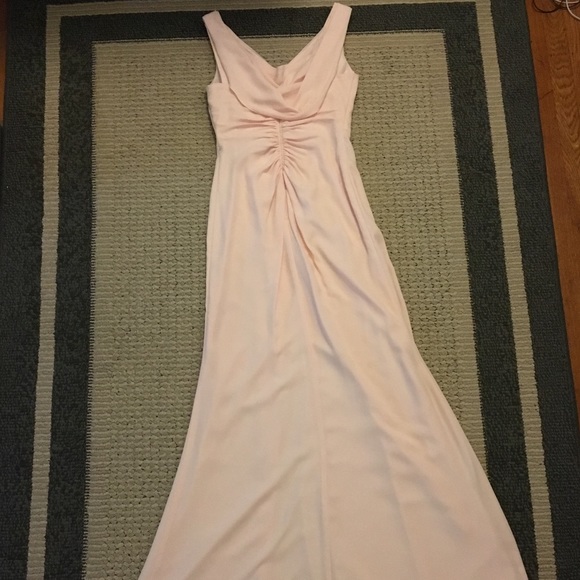 Crepe Sheath Dress with Side Slit and Cowl Back - Picture 3 of 8